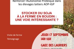 Jeudi 17 septembre 2020 à Rochefort – Présentation des résultats intermédiaires du projet « Renforcer l’autonomie protéique des élevages laitiers AOP-IGP