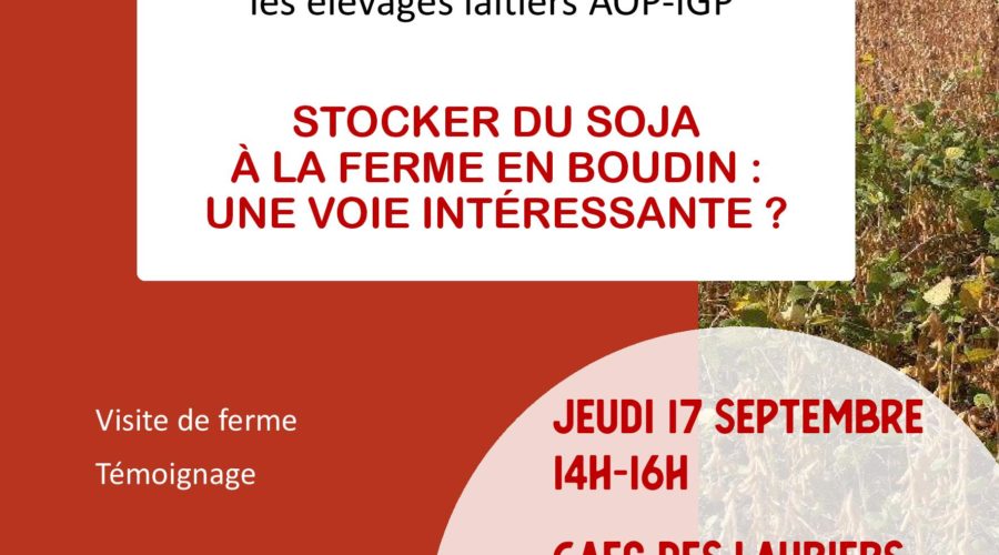 Jeudi 17 septembre 2020 à Rochefort – Présentation des résultats intermédiaires du projet « Renforcer l’autonomie protéique des élevages laitiers AOP-IGP