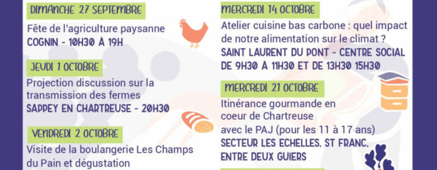 Mois de la Transition alimentaire en Chartreuse