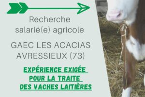 Offre emploi GAEC LES ACACIAS – Avressieux