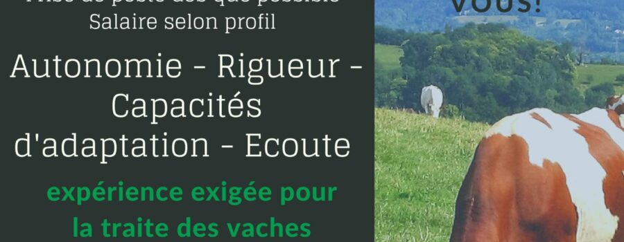 L’agriculture recrute!